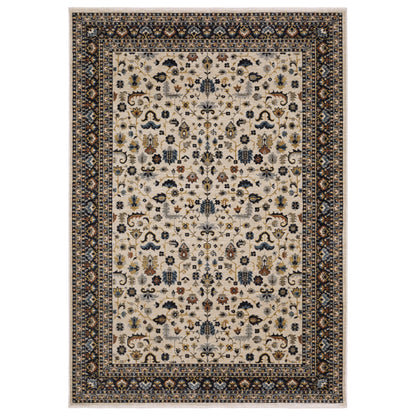 Eliana ELI02 Beige Floral Rug
