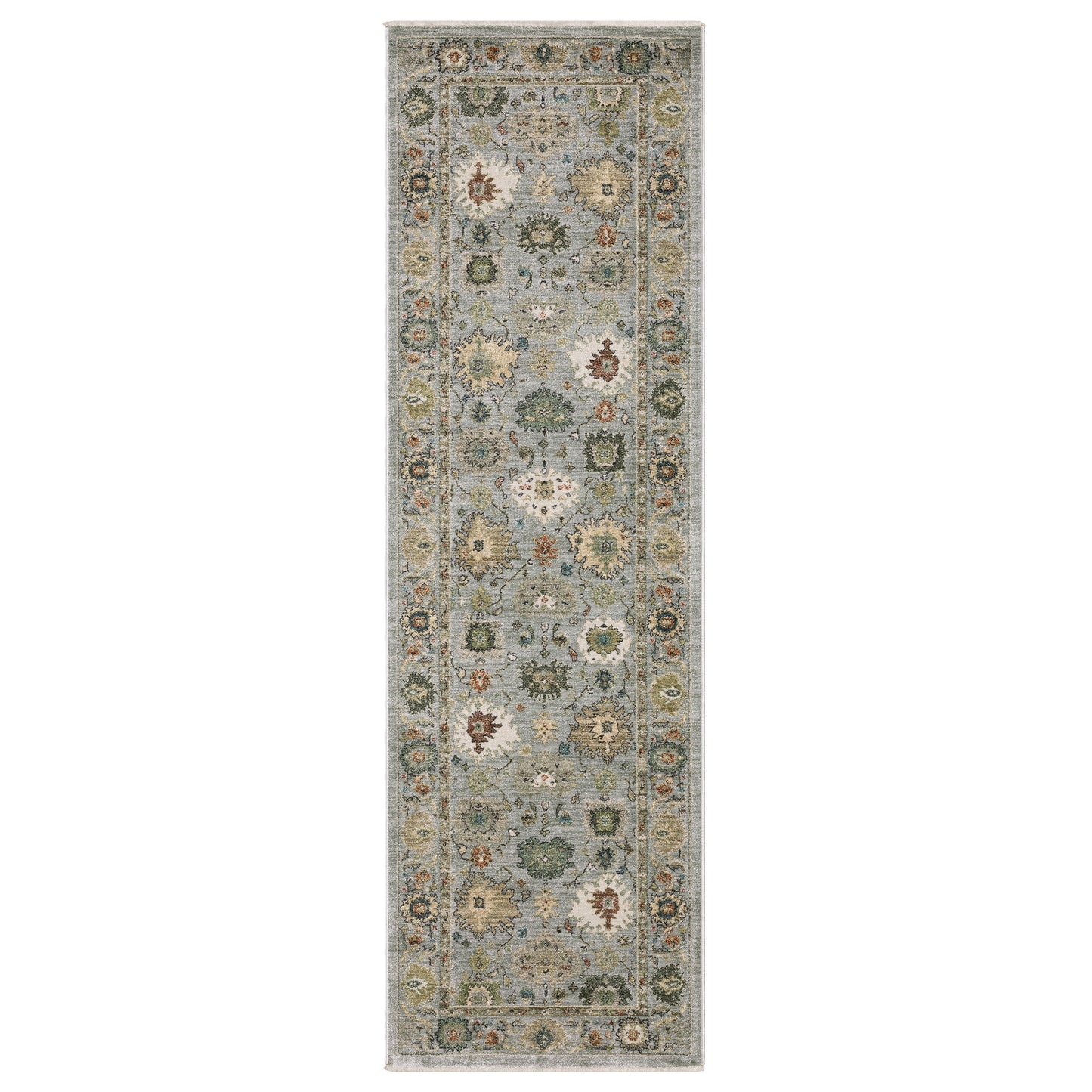 Eliana Eli03 Blue/ Multi Oriental Floral Rug