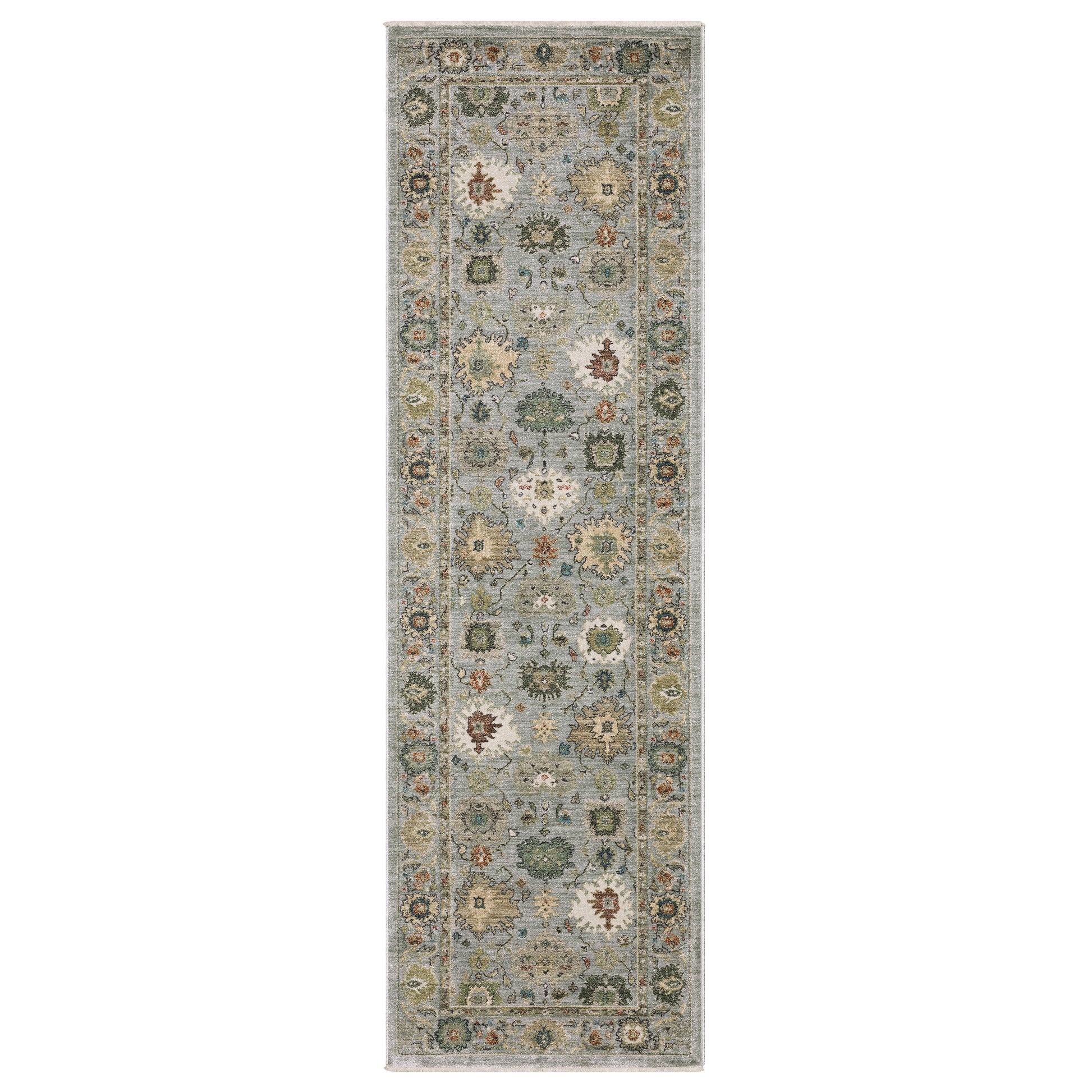 Eliana Eli03 Blue/ Multi Oriental Floral Rug