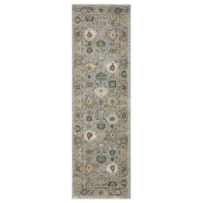 Eliana Eli03 Blue/ Multi Oriental Floral Rug