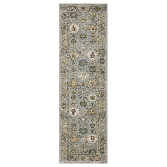 Eliana Eli03 Blue/ Multi Oriental Floral Rug
