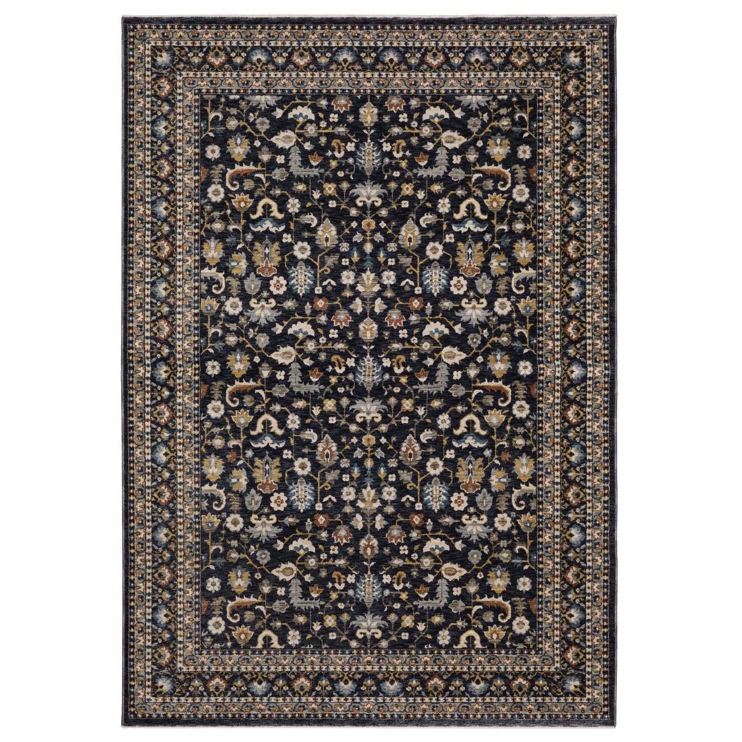 Eliana ELI04 Blue Border Rug