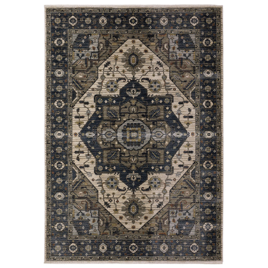 Eliana ELI05 Blue Medallion Rug