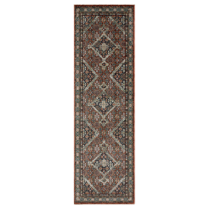 Eliana Eli06 Red/ Multi Medallion Distressed Rug