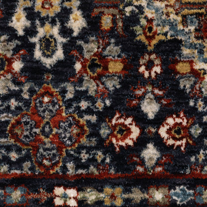 Eliana Medallion Red/ Multi Distressed Cut Pile Rug
