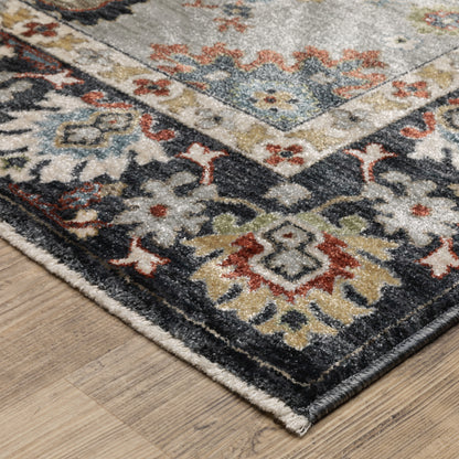 Eliana Floral Blue/ Multi Cut Pile Rug