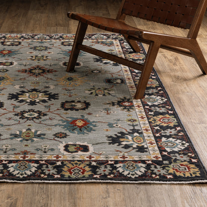 Eliana Floral Blue/ Multi Cut Pile Rug