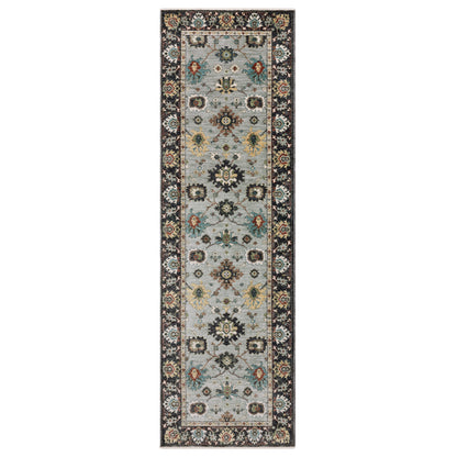 Eliana Eli08 Blue/ Multi Floral Rug