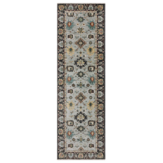 Eliana Eli08 Blue/ Multi Floral Rug