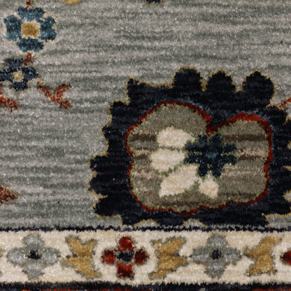 Eliana Floral Blue/ Multi Cut Pile Rug