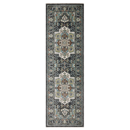 Eliana Eli09 Blue/ Blue Medallion Floral Rug