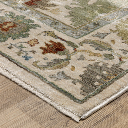 Eliana Oriental Ivory/ Multi Floral Cut Pile Rug