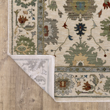 Eliana Oriental Ivory/ Multi Floral Cut Pile Rug