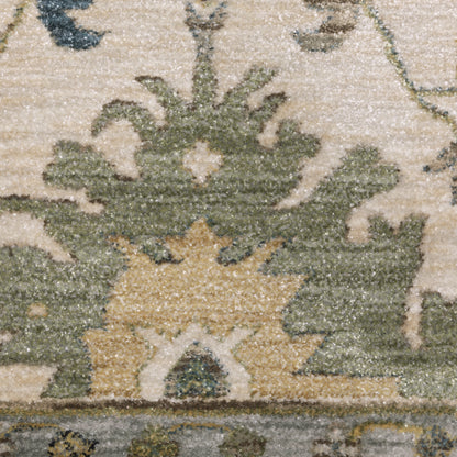 Eliana Oriental Ivory/ Multi Floral Cut Pile Rug