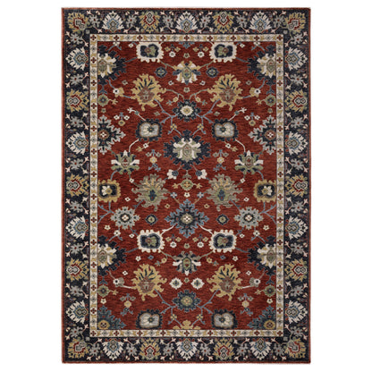 Eliana ELI12 Red Floral Rug