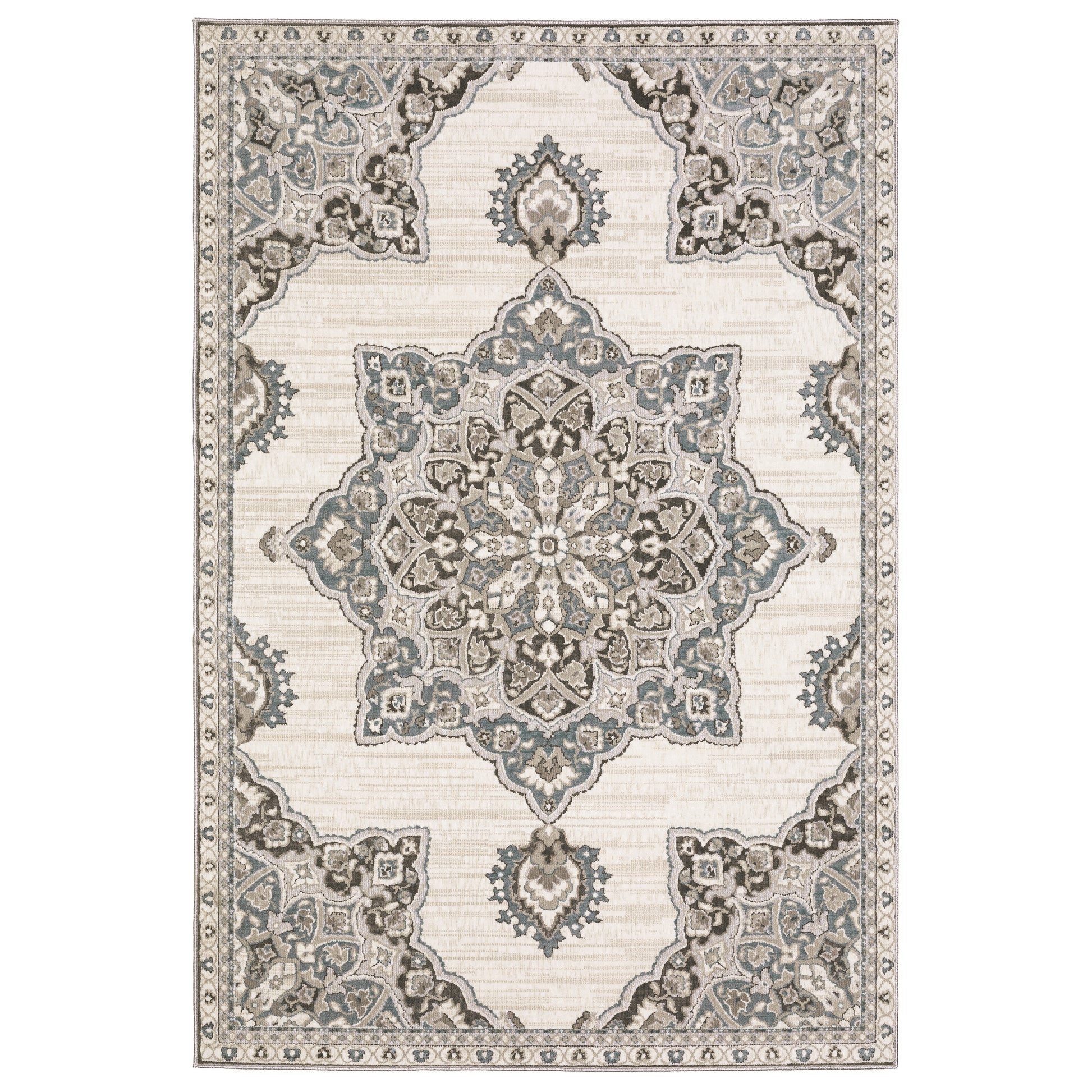 Ellington ELL01 Ivory Medallion Rug