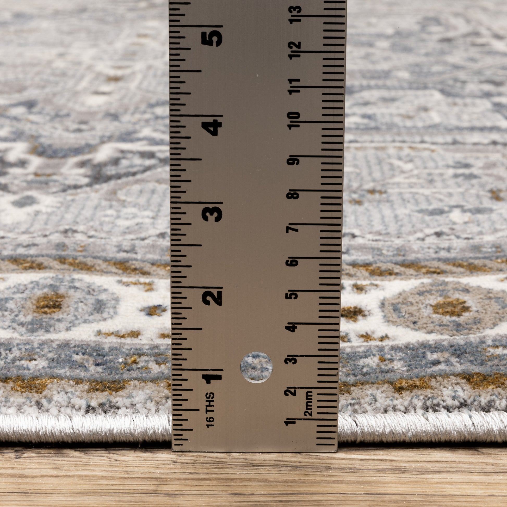 Ellington Medallion Blue/ Grey Oriental Cut Pile Rug