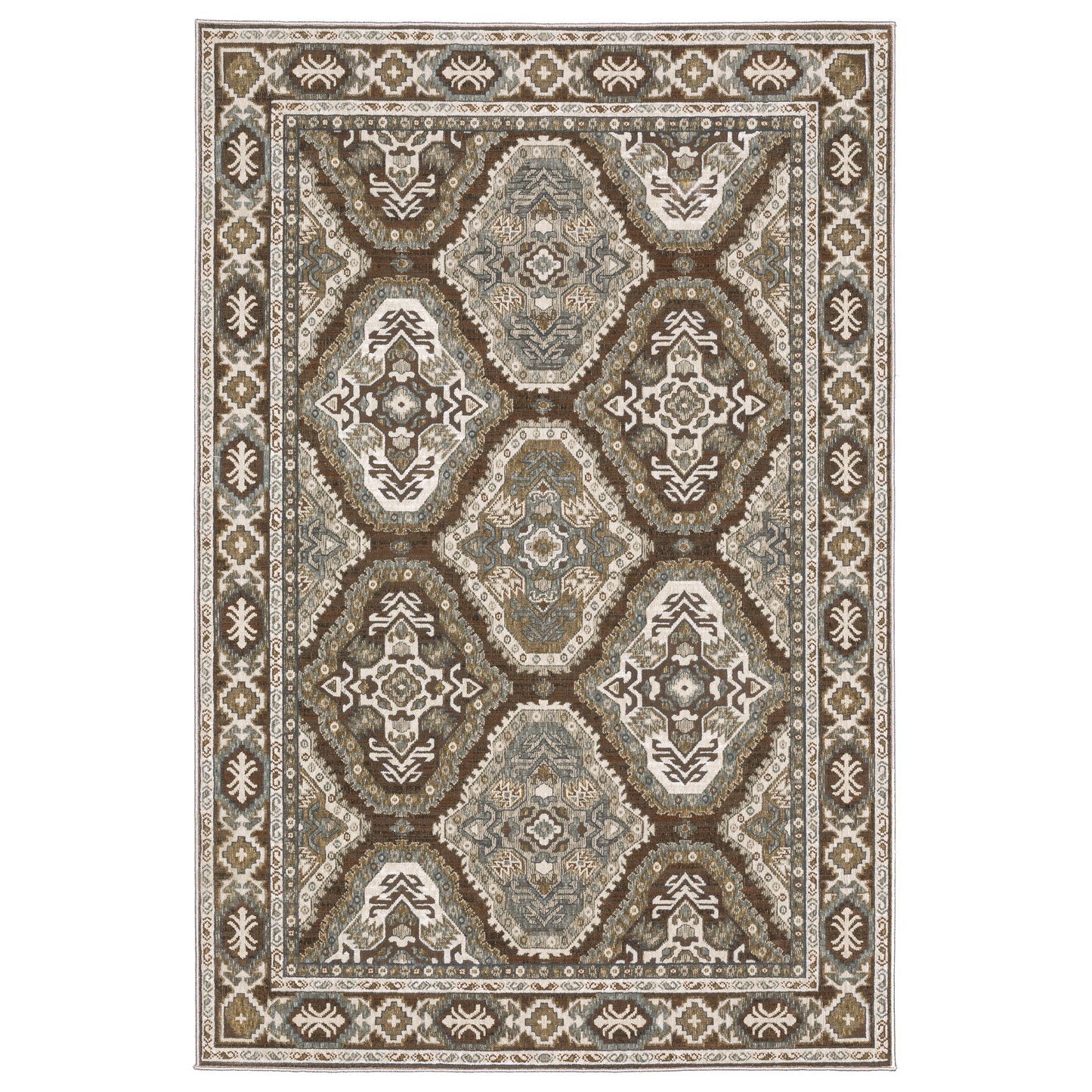 Ellington ELL03 Rust Geometric Rug