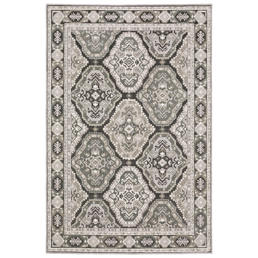 Ellington ELL04 Grey Geometric Rug