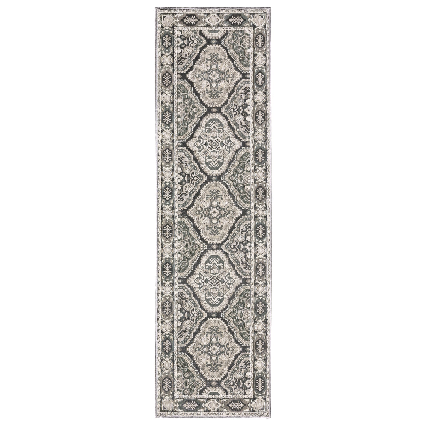 Ellington ELL04 Grey Geometric Rug