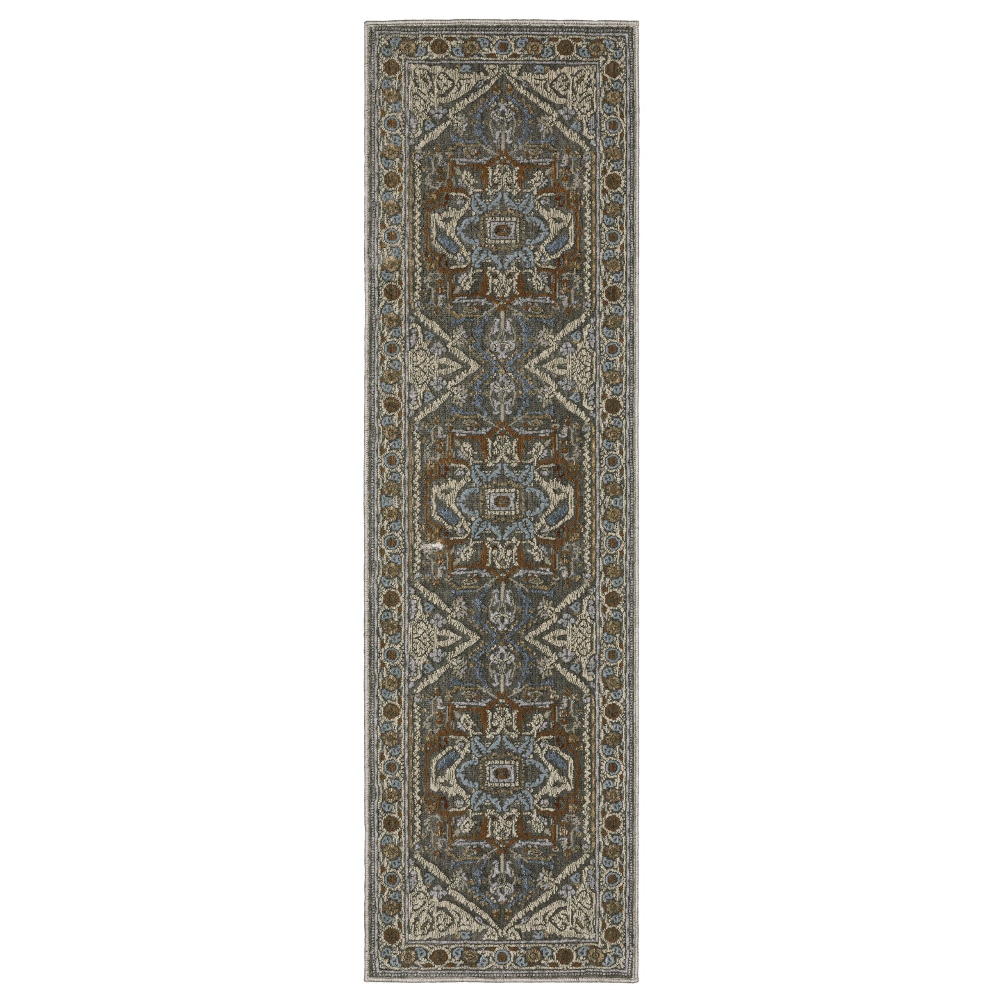 Ellington ELL05 Grey Medallion Rug