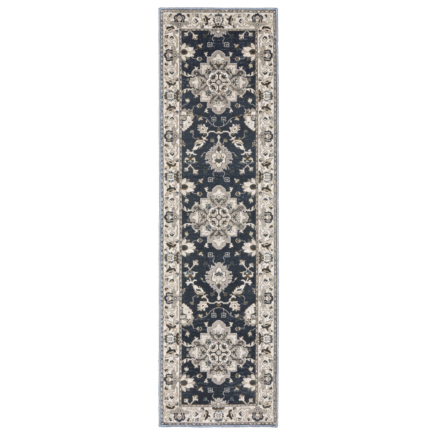 Ellington ELL08 Blue Floral Rug