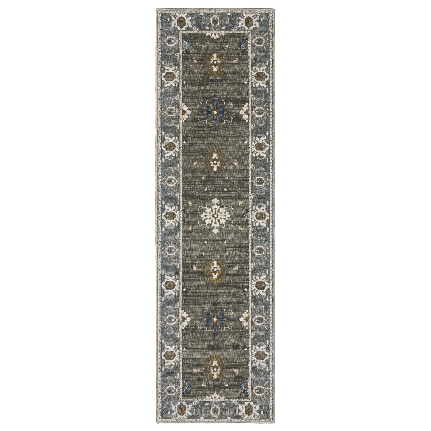 Ellington ELL09 Grey Floral Rug