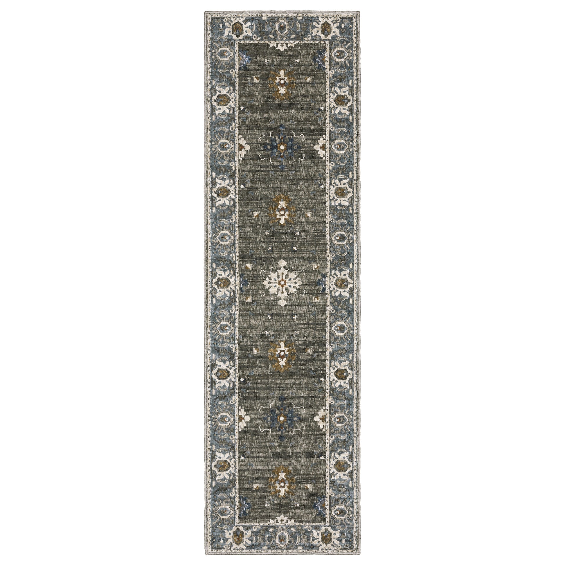 Ellington ELL09 Grey Floral Rug