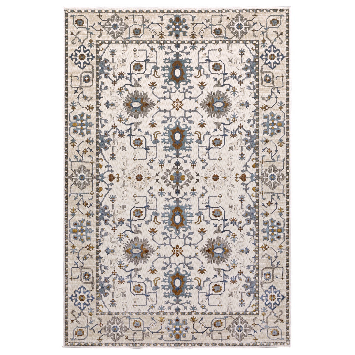 Ellington ELL10 Ivory Floral Rug