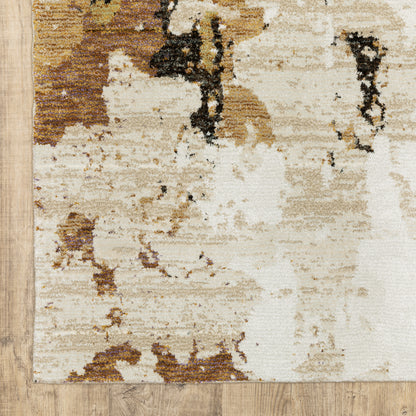 Evolution Abstract Beige/ Charcoal Cut Pile Rug