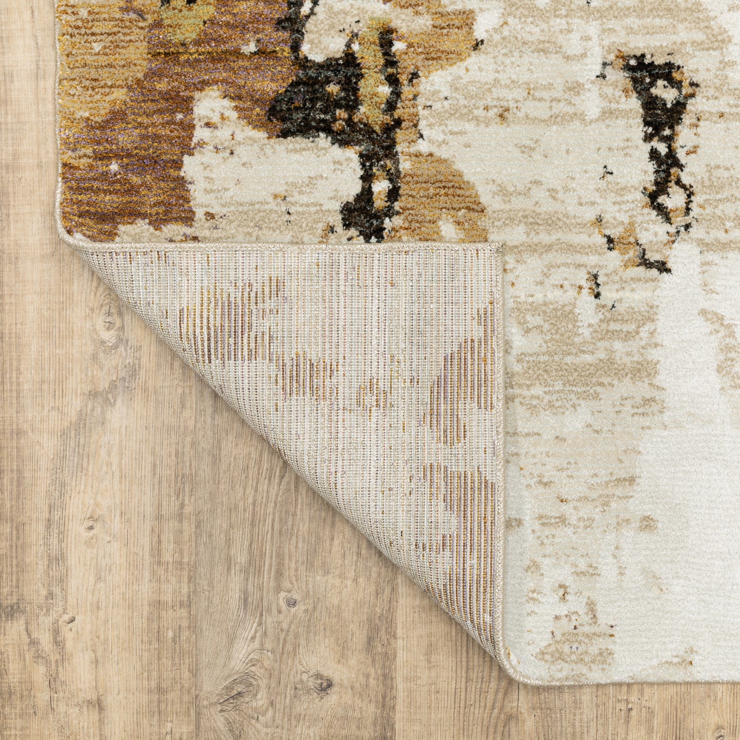 Evolution Abstract Beige/ Charcoal Cut Pile Rug