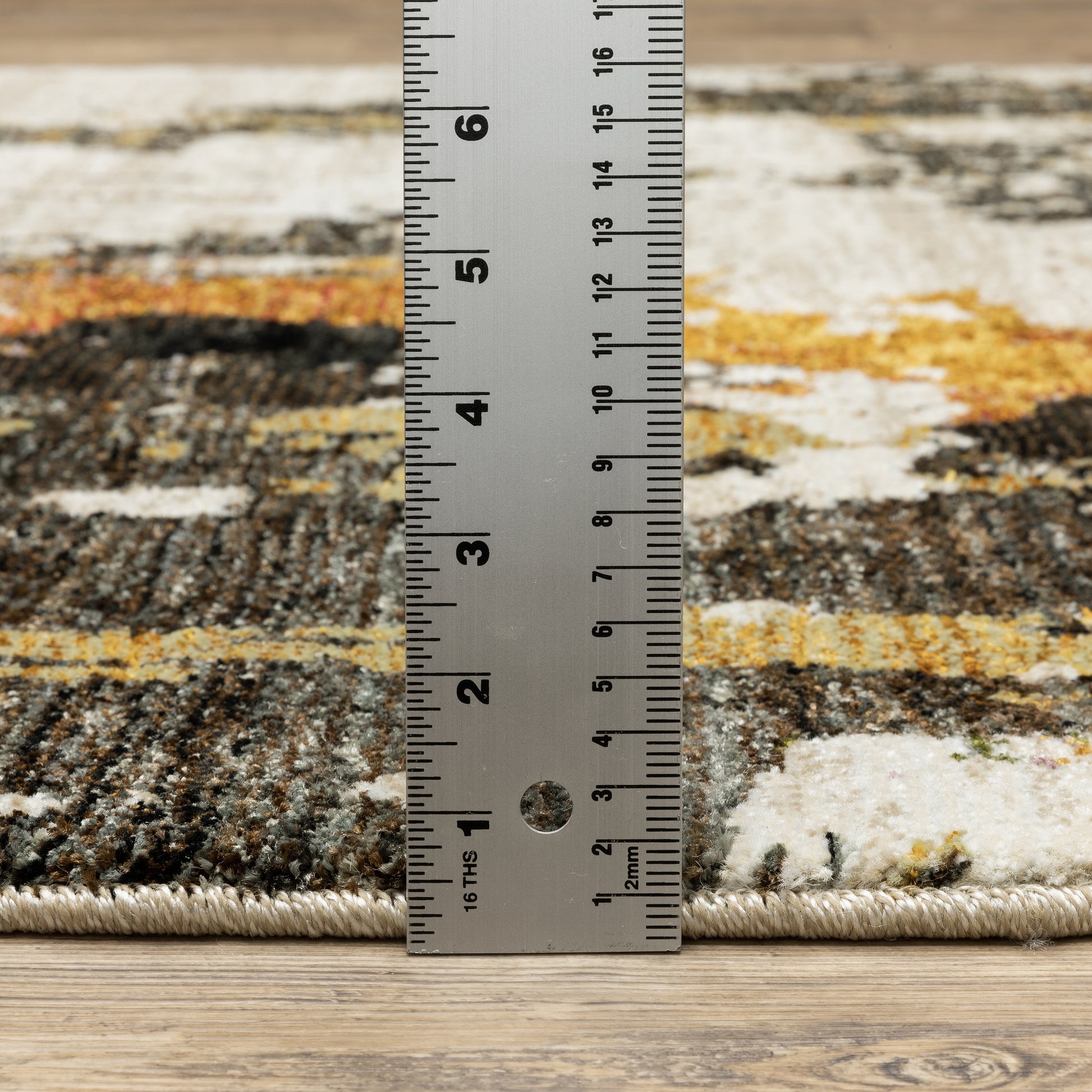 Evolution Abstract Beige/ Charcoal Cut Pile Rug