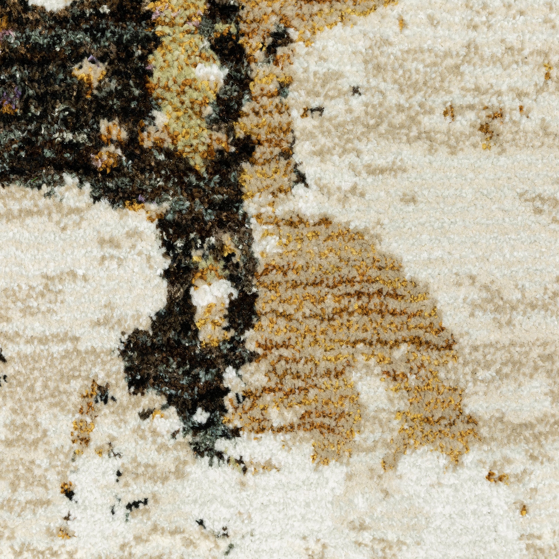 Evolution Abstract Beige/ Charcoal Cut Pile Rug