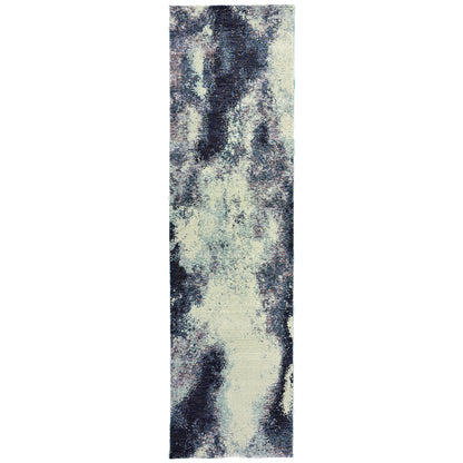 Evolution 8000B Navy Abstract Rug