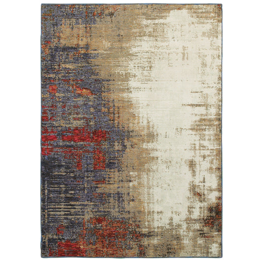 Evolution 8001A Ivory Abstract Rug