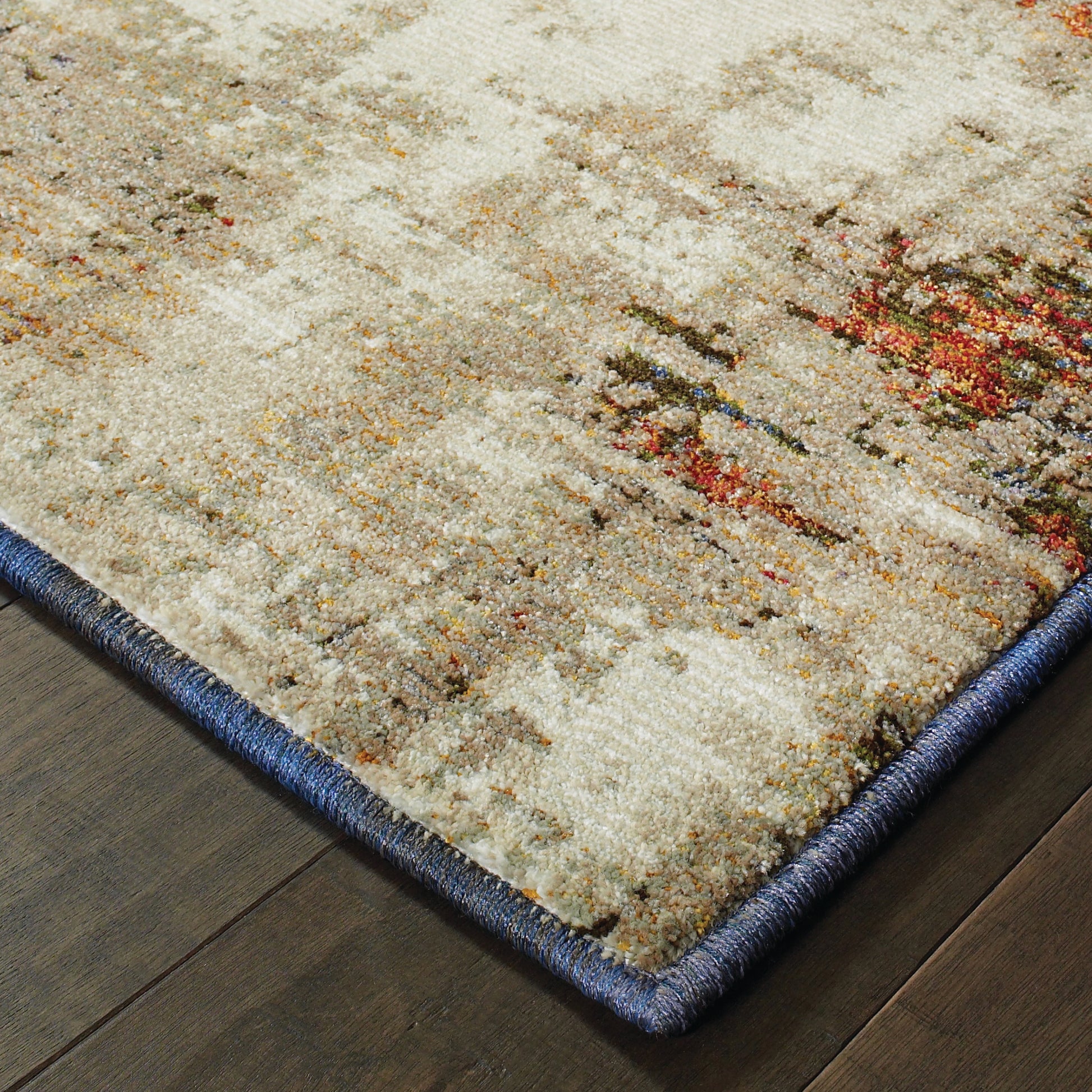 Evolution Abstract Ivory/ Multi Cut Pile Rug