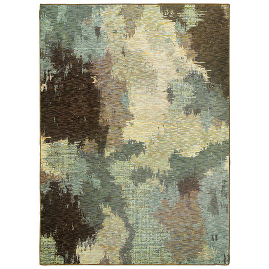 Evolution 8011B Blue Abstract Rug
