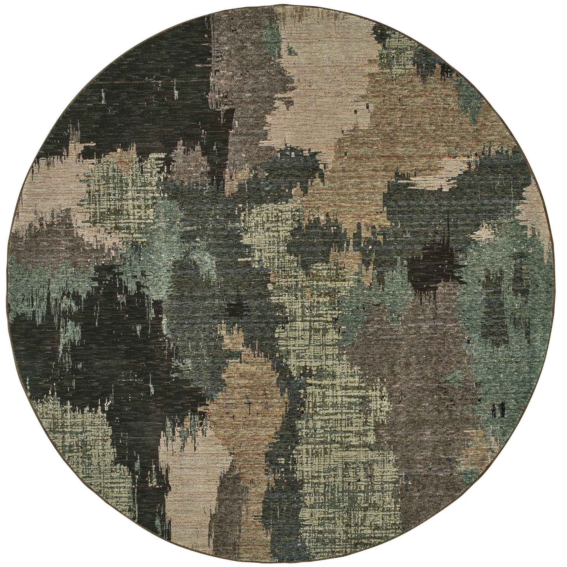 Evolution 8011B Blue Abstract Rug