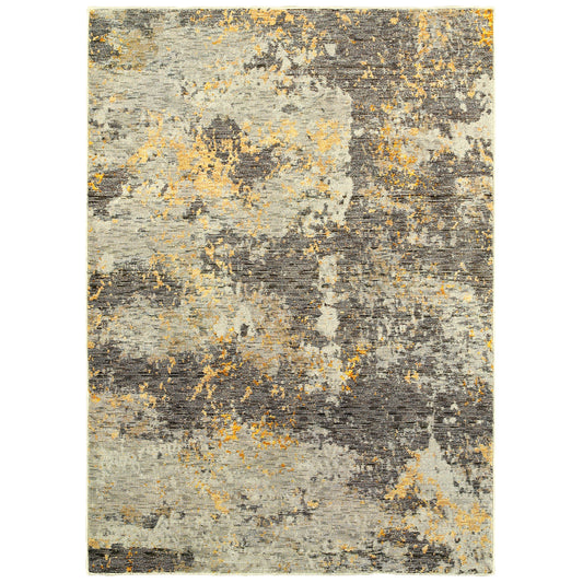 Evolution 8025B Grey Abstract Rug