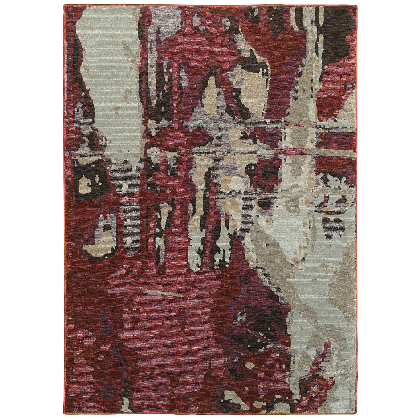 Evolution 8028B Red Abstract Rug