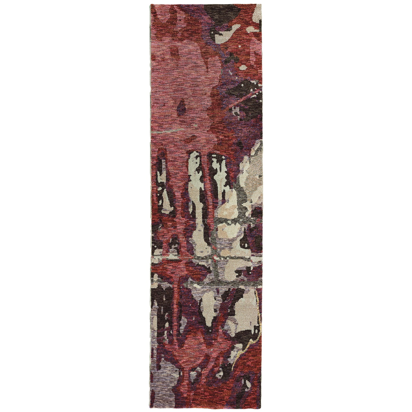 Evolution 8028B Red Abstract Rug