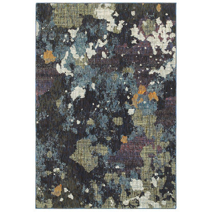 Evolution 8029A Navy Abstract Rug