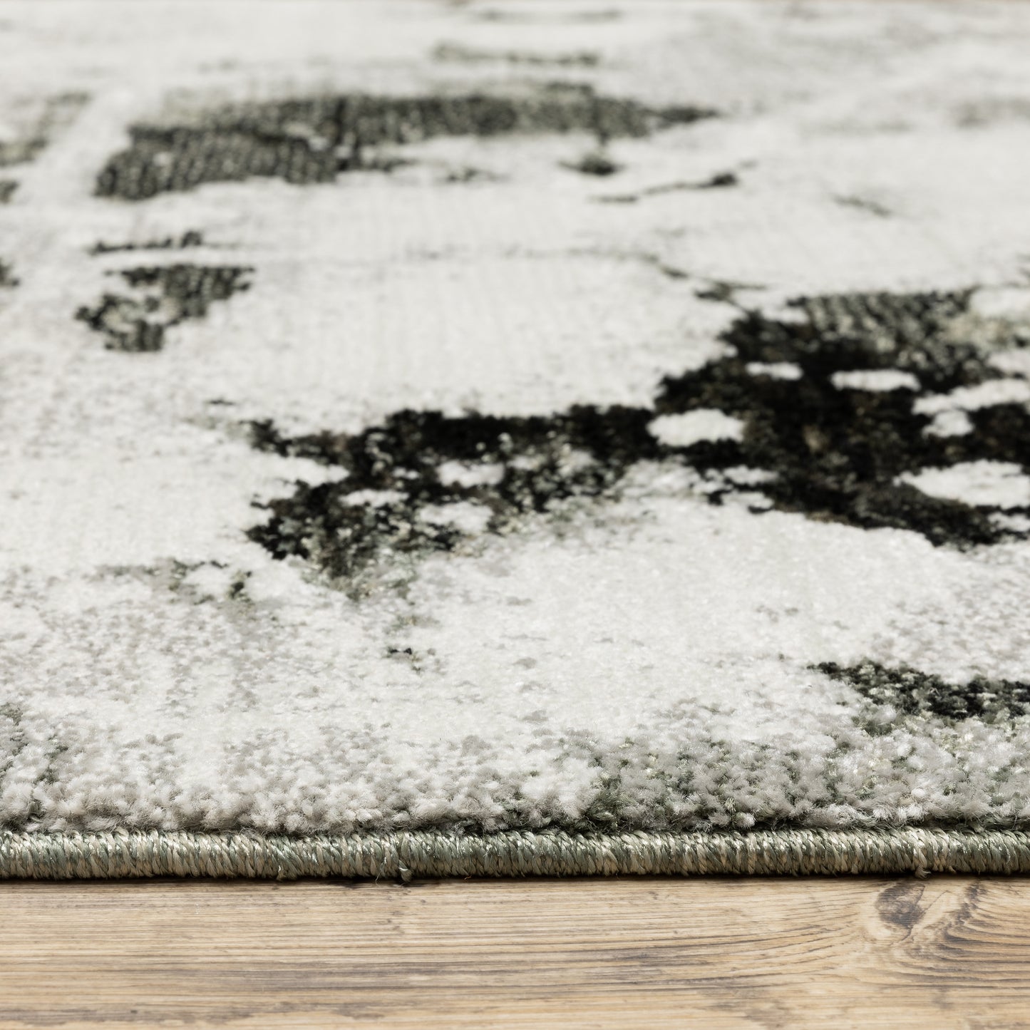 Evolution Abstract Charcoal/ White Cut Pile Rug