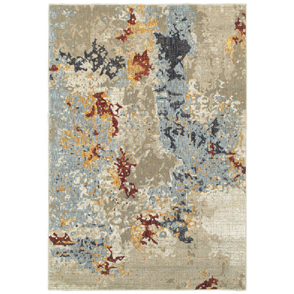 Evolution 8043K Beige Abstract Rug