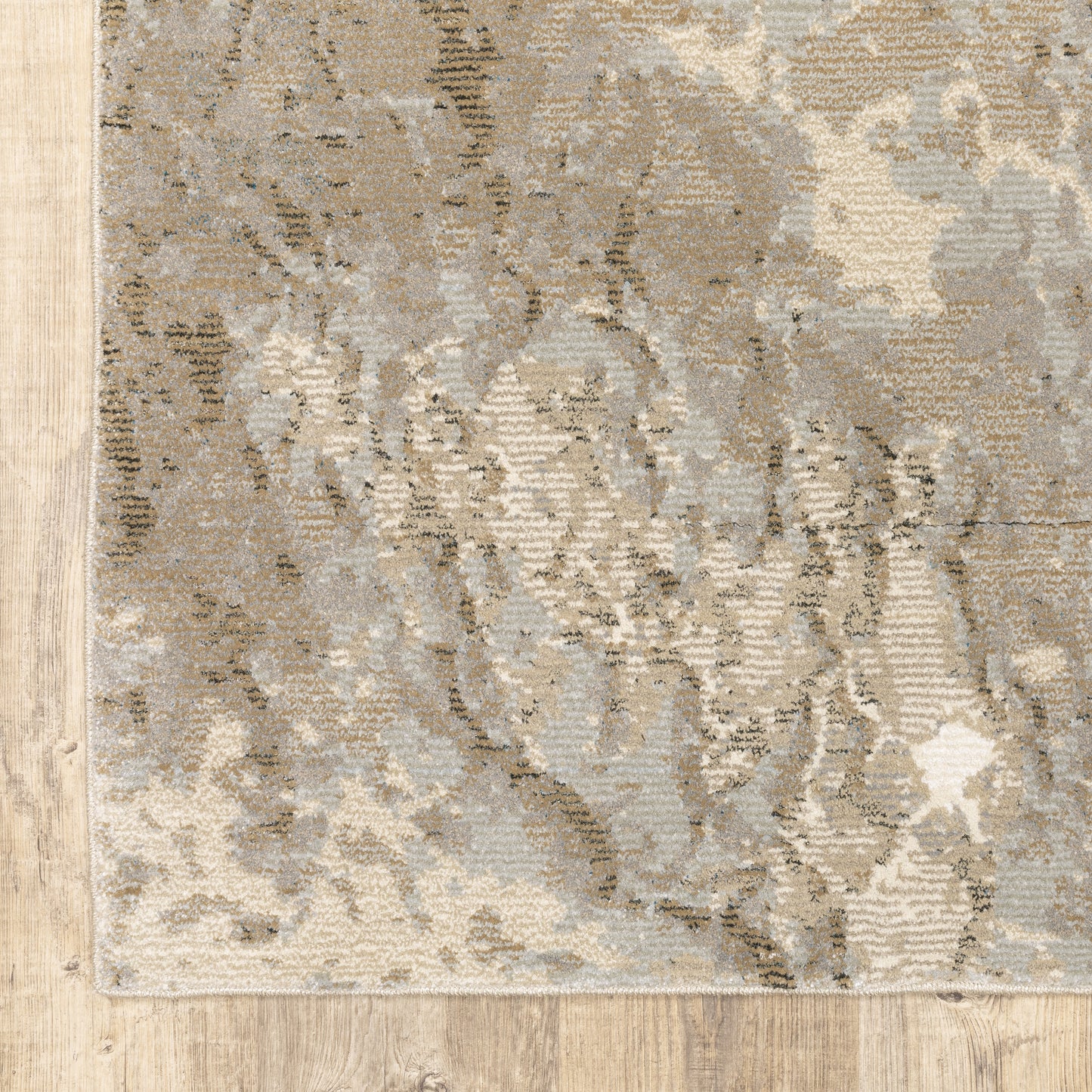 Evolution Abstract Beige/ Grey Cut Pile Rug