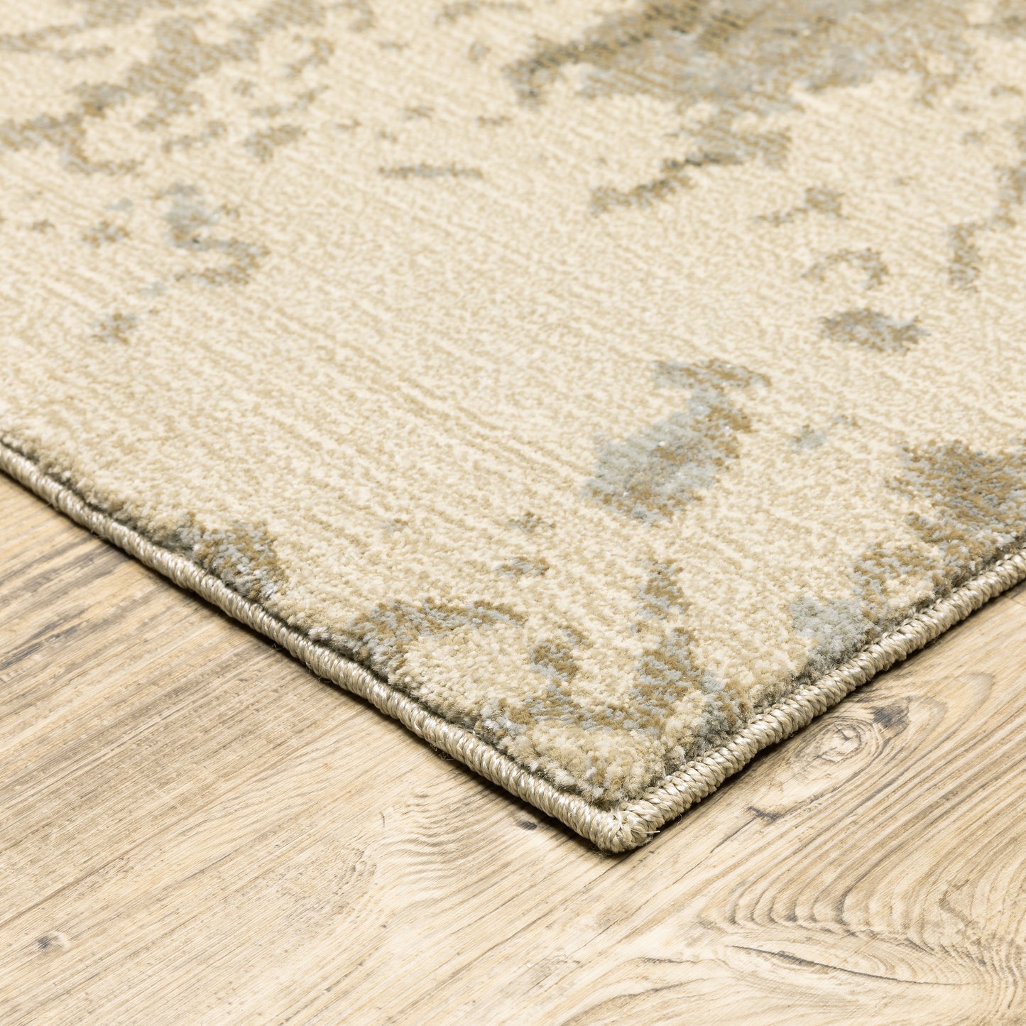 Evolution Abstract Beige/ Grey Cut Pile Rug