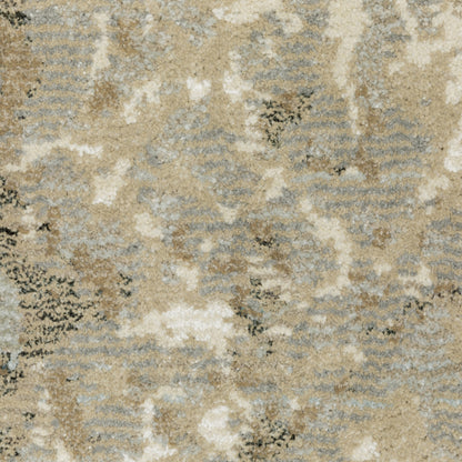 Evolution Abstract Beige/ Grey Cut Pile Rug