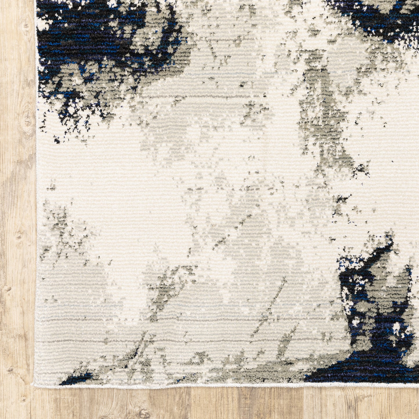 Evolution Abstract Ivory/ Beige Cut Pile Rug