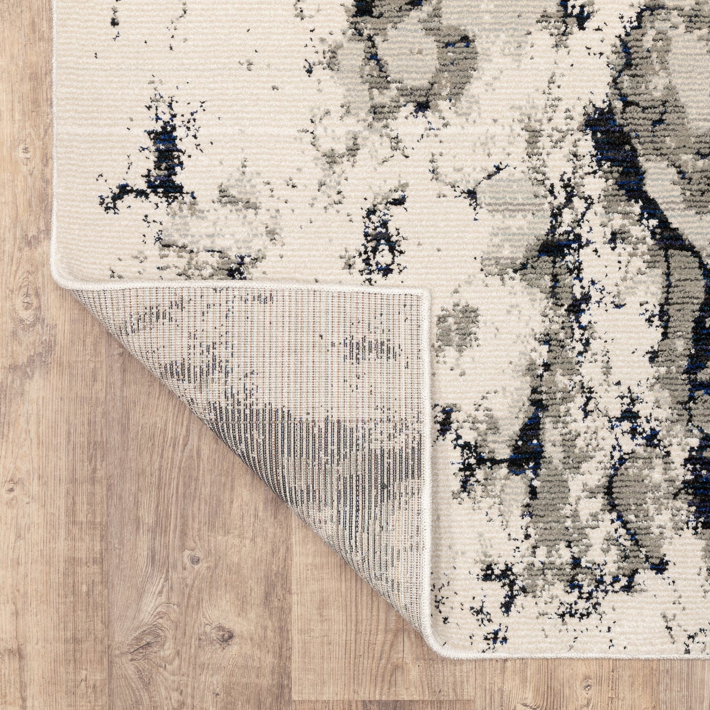 Evolution Abstract Ivory/ Beige Cut Pile Rug