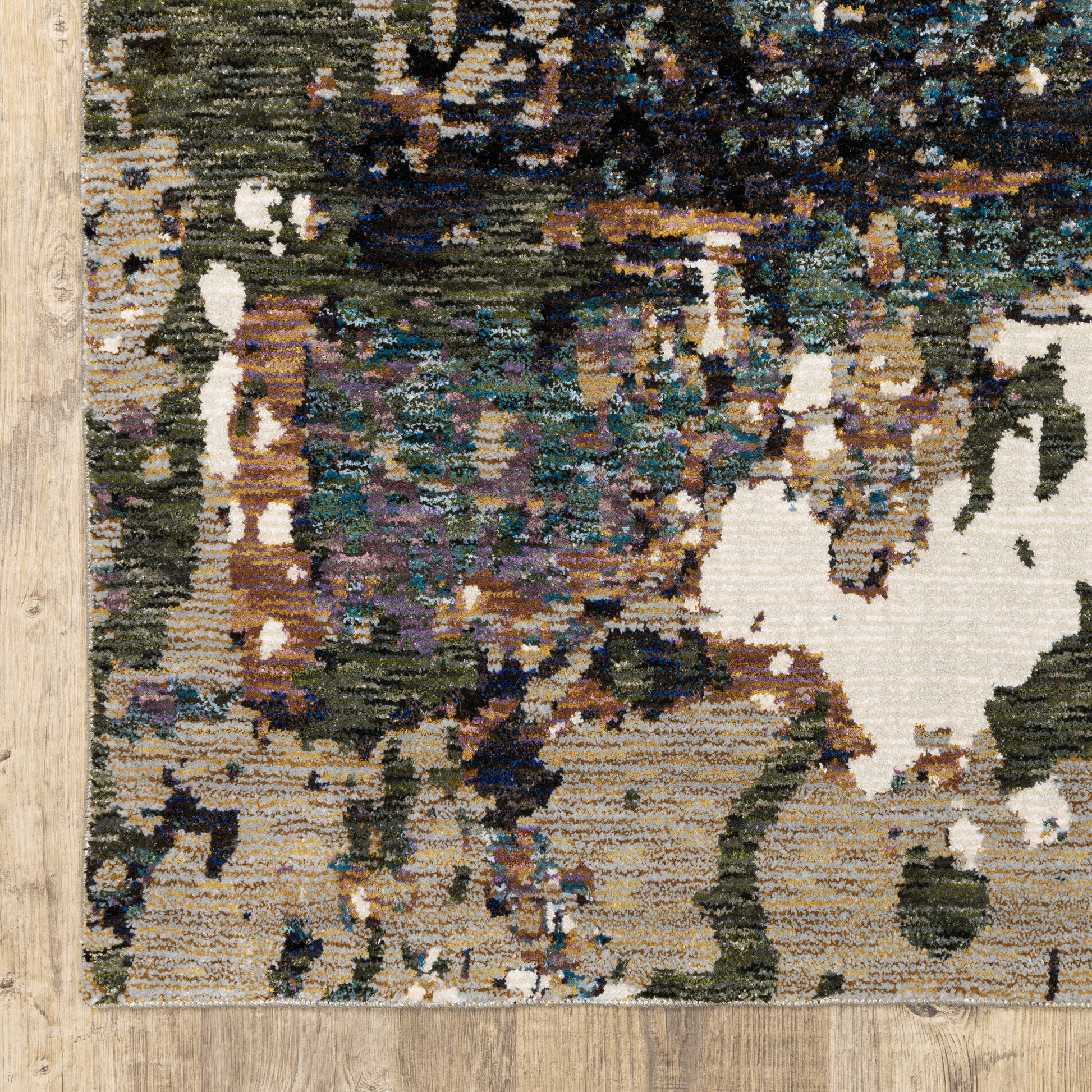 Evolution Abstract Ivory/ Multi Cut Pile Rug